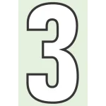 路面用番号表示 合成ゴム 280×1.2mm厚 3 (834-53)