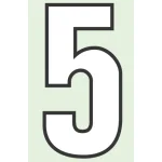 路面用番号表示 合成ゴム 280×1.2mm厚 5 (834-55)