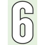 路面用番号表示 6 合成ゴム 280×1.2mm厚 (834-56)