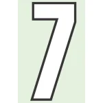 路面用番号表示 合成ゴム 280×1.2mm厚 7 (834-57)