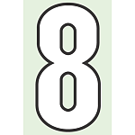 路面用番号表示 8 合成ゴム 280×1.2mm厚 (834-58)