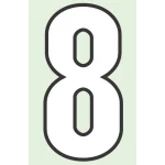 路面用番号表示 合成ゴム 280×1.2mm厚 8 (834-58)