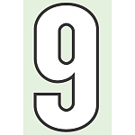 路面用番号表示 9 合成ゴム 280×1.2mm厚 (834-59)