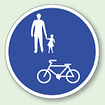 道路表示シート 自転車及び歩行者専用 合成ゴム 400φ (835-006)