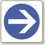 ピクトサインステッカー（2枚1組）100×100 矢印 (839-15A)