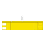 ファスナー式腕章 クリップタイプ 黄 (848-56)