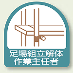 作業就任者ステッカー 足場解体作業主任者 2枚1組 (851-21)