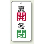 バルブ開閉透明ステッカー 80×40 エコユニボード