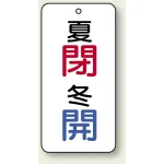 バルブ開閉透明ステッカー 80×40 エコユニボード