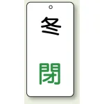 バルブ開閉透明ステッカー 80×40 エコユニボード