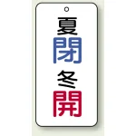 バルブ開閉透明ステッカー 80×40 エコユニボード