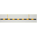 高さ制限バー (黄・黒) ABS 樹脂 54φ×1.9m (866-28B)