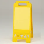 フロアユニスタンド 透明ポケットタイプ 黄 両面 (868-372AY)
