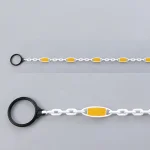 反射チェーン 白チェーン/黄反射 (870-67W)