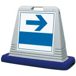 サインキューブ 右矢印 グレー 片面表示 (874-141AGY)