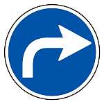 (サインタワー同時購入用)上部標識 右折 (887-706R)