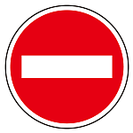 上部標識 進入禁止 (サインタワー同時購入用) (887-709)