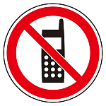 上部標識 電話禁止 (サインタワー同時購入用) (887-727)