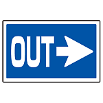 下部標識 OUT→ (サインタワー同時購入用) (887-742R)