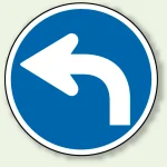 道路標識 (構内用) 指定方向外進行禁止 左折 (894-07)