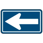 道路標識 (構内用) 一方通行 (横型) アルミ 350×600 (894-19)