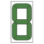 デジタル数字型無災害記録表用交換用数字版 100×48mm (899-34)