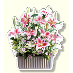 フォトジョイシール フラワーポット ゆり (915-67)
