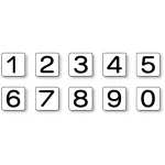JIS安全表示ステッカー 数字表示(10枚1組)