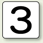 JIS安全表示ステッカー 数字表示 3 中 10枚1組 (AS-24-3M)