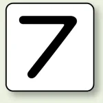 JIS安全表示ステッカー 数字表示(10枚1組)