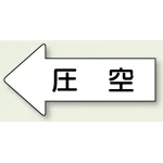 JIS配管識別方向ステッカー 左向き 圧空 大 10枚1組 (AS-32-3L)