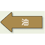 JIS配管識別方向ステッカー 左向き 油 小 10枚1組 (AS-35S)