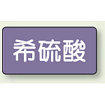 JIS配管識別ステッカー 横型 希硫酸 大 10枚1組 (AS-5-12L)