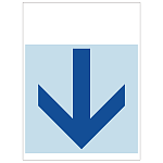 ワンタッチ取付標識 下矢印 (SMJ-14) ※名入れサービス実施中