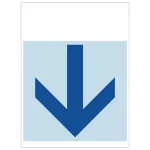 ワンタッチ取付標識 下矢印 (SMJ-14) ※名入れサービス実施中