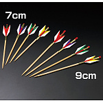 矢羽根ピック(10本入)赤・紫各3本 緑・黄各2本 7cm(W23479)