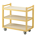 白木テーブルワゴン(双方向タイプ) (W45323)