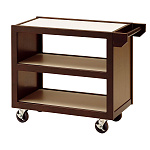 エコノミーサービスワゴン ブラウン手付き(W45339)