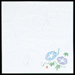 4寸雲竜敷紙(100枚入) あさがお(W64826)