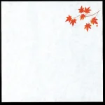 四季耐油天紙(小)(100枚入) 紅葉(W64918)