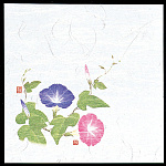 4寸OP懐石敷紙 (100枚入) 朝顔(W65116)