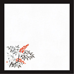 花宴耐油天紙 (100枚入) 南天 5寸(W68523)