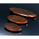 檜・足付年輪皿・茶 中(W32184)