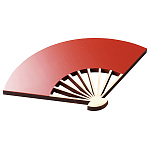 八寸ひのき扇皿 朱(W38130)