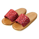 白木下駄 水玉 女性用(W50031)