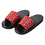 黒塗下駄 水玉 女性用(W50033)