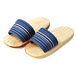 白木下駄 縞 男性用(W50034)