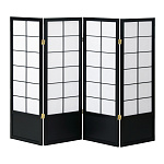 和風衝立(JP-S) 4連 H1200 ブラック(W50366)