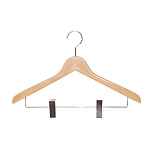 ウッドハンガー 15 クリアー クリップタイプ(W51637)