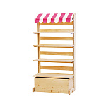 HPシステムゴンドラ什器 片面H1800 テント/ストッカー仕様(無塗装)(W55924)